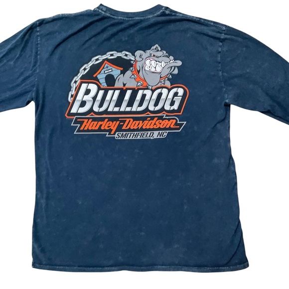 Harley-Davidson Long Sleeve Bulldog Smithfield NC Graphic Tee Size XL - Picture 6 of 12